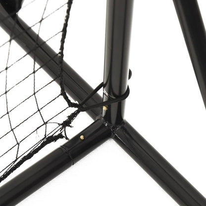 vidaXL Football Rebounder Net Black 144.1"x35.4"x72" HDPE